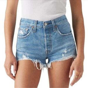 Levi's Women's Premium 501 Original Shorts Medium Indigo Size 30